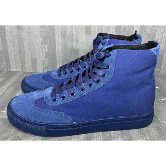 Generic Surplus High Top Sneaker Shoes Blue Men's Size 8.5 Lace-Up - Picture 1 of 11